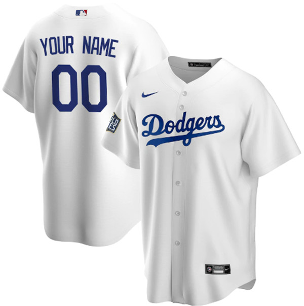 Men's Los Angeles Dodgers ACTIVE PLAYER Custom White 2020 World Series Bound Stitched MLB Jersey